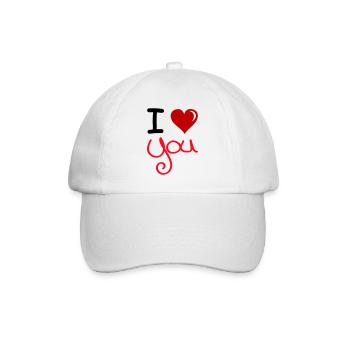 i love you 2 - Baseballkappe - Weiß/Weiß - Vorne