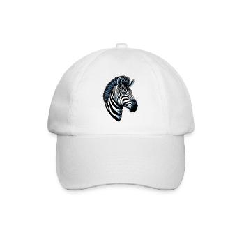 Zebra - Baseballkappe - Weiß/Weiß - Vorne