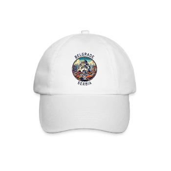 Belgrade, Serbie, Beograd Design - Casquette classique - blanc/blanc - Devant