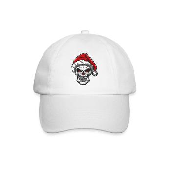 Santa Claus Skull Xmas - Baseball Cap - white/white - Front