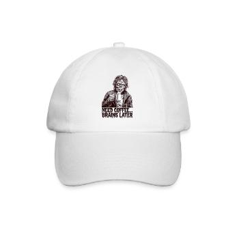 Zombie Coffee Run - Baseball Cap - white/white - Front