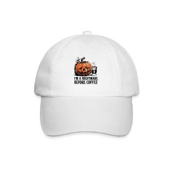 Je suis un cauchemar avant le café - Casquette classique - blanc/blanc - Devant