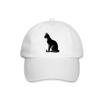Abessiner Katze - Baseballkappe - Weiß/Weiß - Vorne