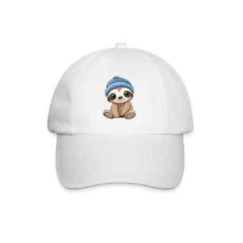 Paresseux doux mignon bébé enfants animal dessin animé - Casquette classique - blanc/blanc - Devant