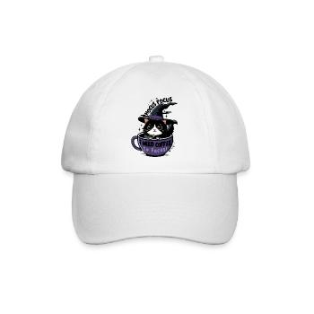 Coffee Witch Cat  - Baseball Cap - white/white - Front