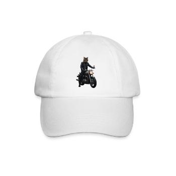 Chat motard - Casquette classique - blanc/blanc - Devant