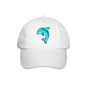 Delfin - Baseballkappe - Weiß/Weiß - Vorne