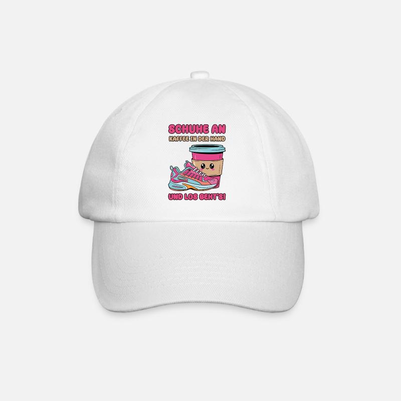 Chaussures enfilées, café à la main - et c’est parti ! - Casquette classique - blanc/blanc