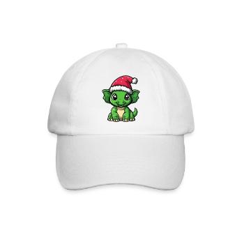 Dinosaure tricératops Noël mignon - Casquette classique - blanc/blanc - Devant