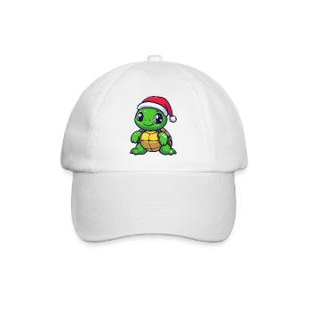 Turtle Christmas Cute - Baseball Cap - white/white - Front