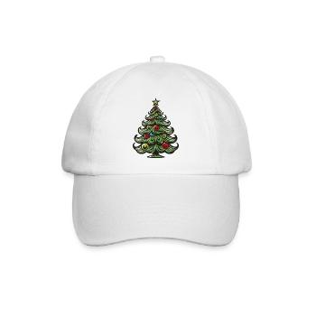 Tannenbaum Weihnachten - Baseballkappe - Weiß/Weiß - Vorne