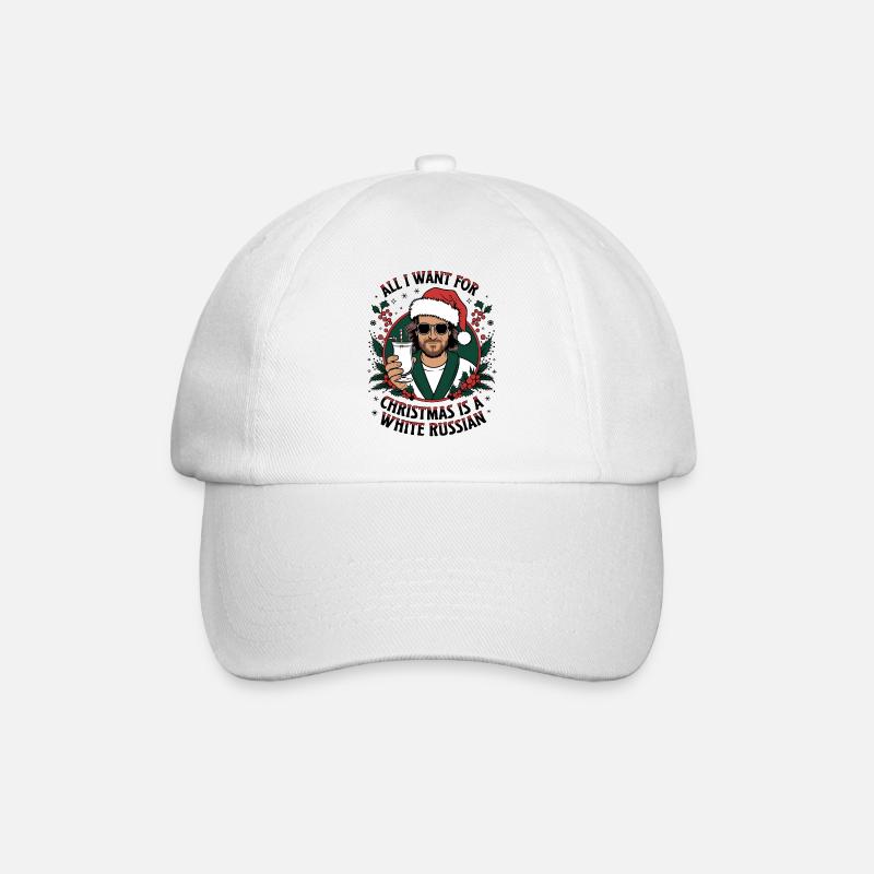 Big Lebowski Alles, was ich mir zu Weihnachten wünsche - Baseballkappe - Weiß/Weiß