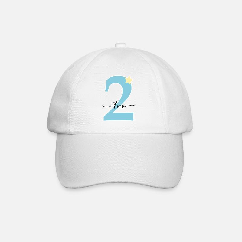 2nd birthday two years - Baseball Cap - white/white
