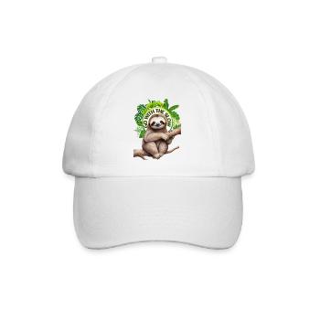 Go with the slow Sloth - Baseball Cap - white/white - Front