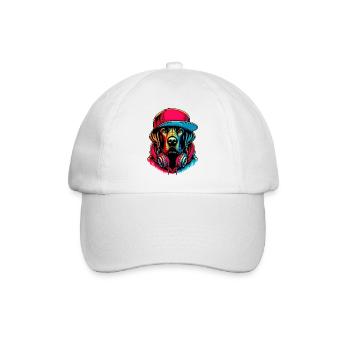 Chien - Casquette classique - blanc/blanc - Devant