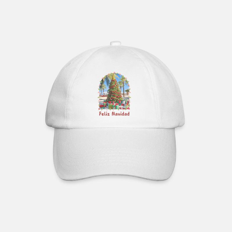 Feliz Navidad - Spanish Christmas - Baseball Cap - white/white
