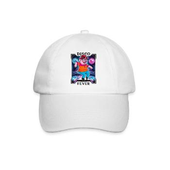 Cool Disco Pig - Baseball Cap - white/white - Front