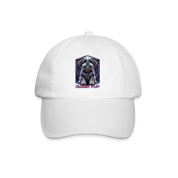 Cyber Pup Shih Tzu Dog - Baseball Cap - white/white - Front