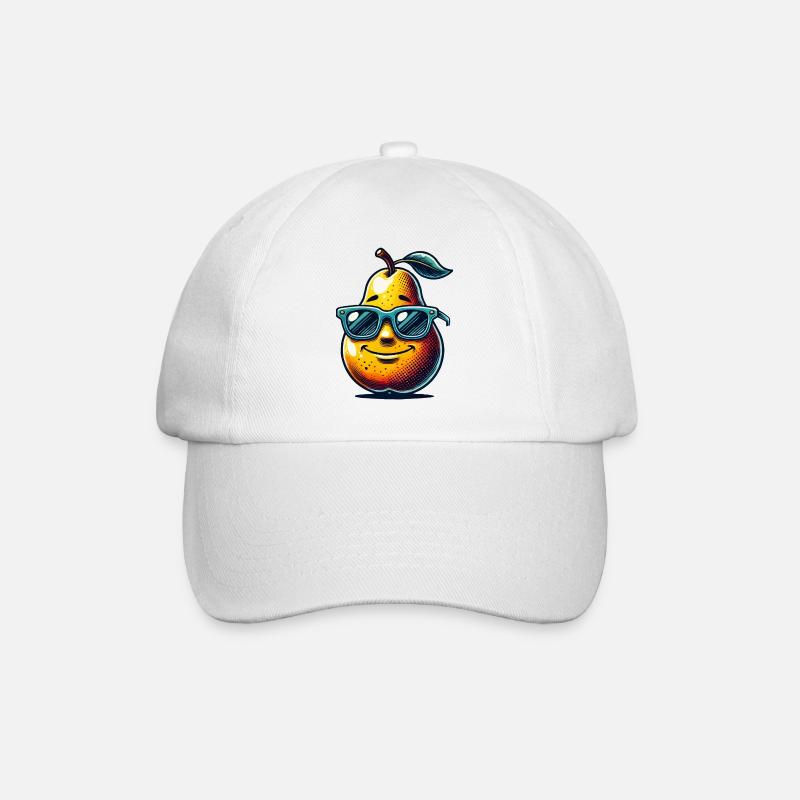 birne - Baseballkappe - Weiß/Weiß
