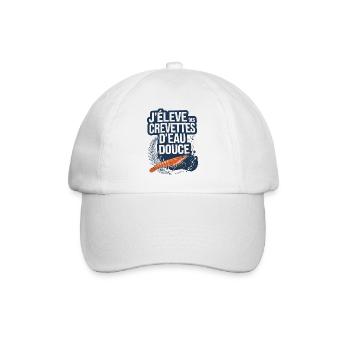 J'élève des crevettes d'eau douce - Casquette classique - blanc/blanc - Devant