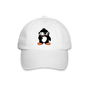 Pingouin léchant des sucettes glacées mangeant de la crème glacée délicieuse - Casquette classique - blanc/blanc - Devant