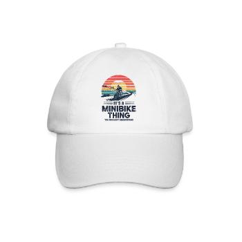 Minibike fan with heart - Baseball Cap - white/white - Front