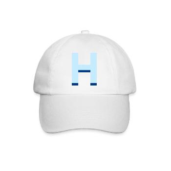 Lettre h bleu pop et moderne - Casquette classique - blanc/blanc - Devant