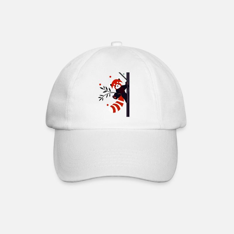 Panda roux heureux dans la jungle - Casquette classique - blanc/blanc