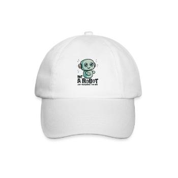 Pas un robot, juste programmé de cette façon - Casquette classique - blanc/blanc - Devant