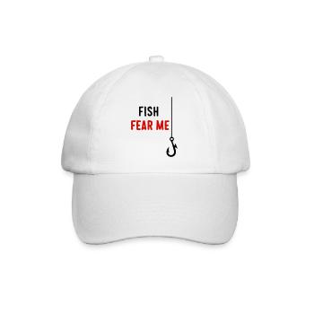 Fish Fear Me - Baseball Cap - white/white - Front