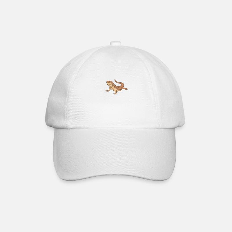 Bartagame - Baseballkappe - Weiß/Weiß