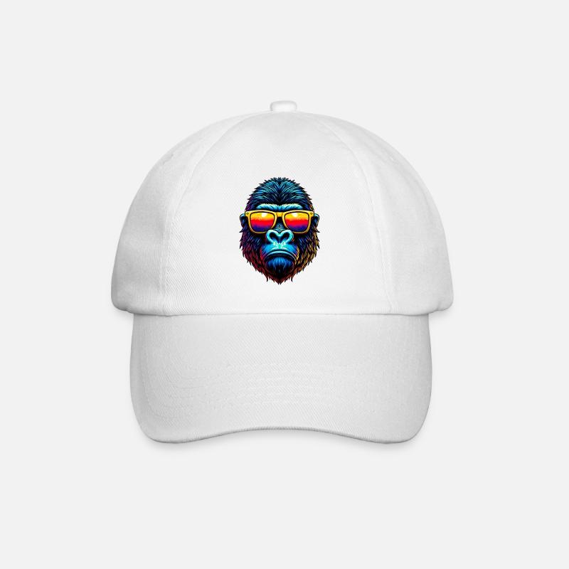 Gorilla - Baseballkappe - Weiß/Weiß