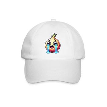 Oignon pleureur – Conception de cuisine amusante - Casquette classique - blanc/blanc - Devant