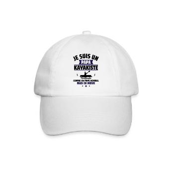 papa kayakiste : cadeau fête des pères - Casquette classique - blanc/blanc - Devant