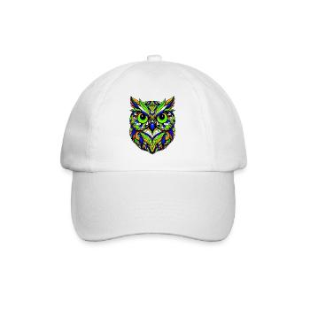 Owl - Baseball Cap - white/white - Front