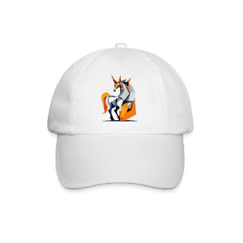 Einhorn - Baseballkappe - Weiß/Weiß - Vorne