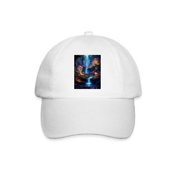 Magical Forest with Waterfall - Baseball Cap - white/white - Front