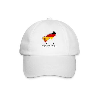 Spanien und Deutschland - Baseballkappe - Weiß/Weiß - Vorne