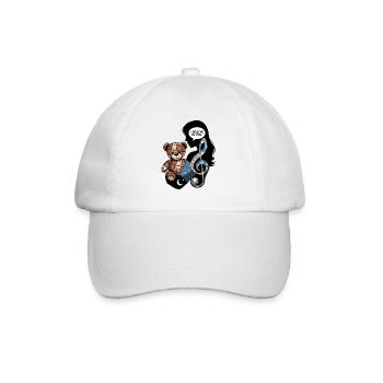 Encouraging Teddy Bear with Music and Moonlit Comf - Baseball Cap - white/white - Front