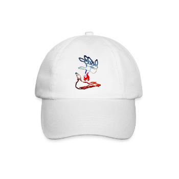 Flame Fr - Baseball Cap - white/white - Front