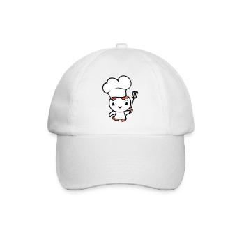 Bird Chef Hat Duck Delicious Hunger Food Cute - Baseball Cap - white/white - Front