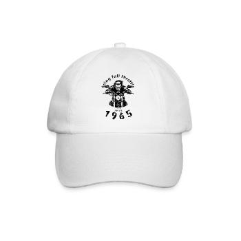 60. Geburtstag Going full throttle since 06/1965 - Baseballkappe - Weiß/Weiß - Vorne