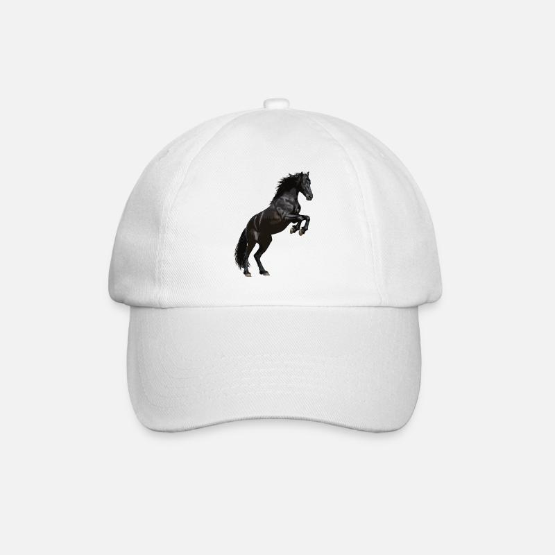 Cheval frison cabré - Casquette classique - blanc/blanc
