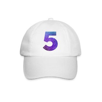 Number 5 galaxy - Baseball Cap - white/white - Front