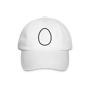 Osterei Kontur – Minimalistisches Osterdesign - Baseballkappe - Weiß/Weiß - Vorne