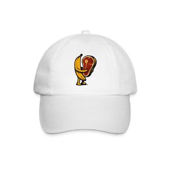 Banana with meat - Baseball Cap - white/white - Front