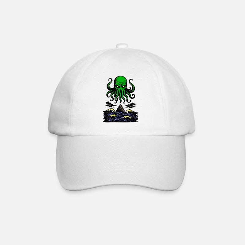 Cthulhu Retro 2 - Baseballkappe - Weiß/Weiß
