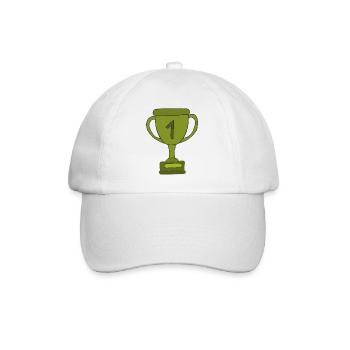 pokal gruen - Baseballkappe - Weiß/Weiß - Vorne