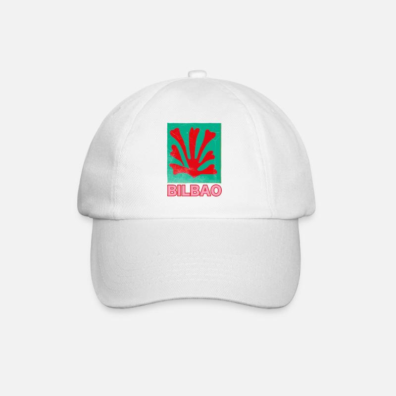 Bilbao Korallenflag Retro - Baseballkappe - Weiß/Weiß