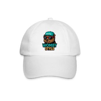 Womby Style Biber mit Sonnenbrillen - Baseballkappe - Weiß/Weiß - Vorne